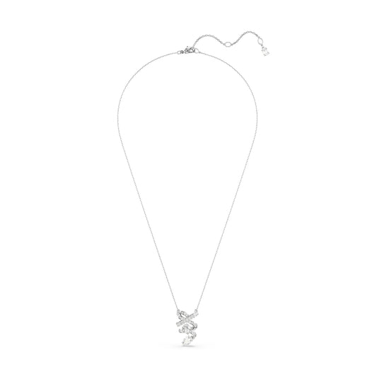 COLLANA CON PENDENTE SWAROVSKI PLACCATA RODIO CON ZIRCONI S.5698547
