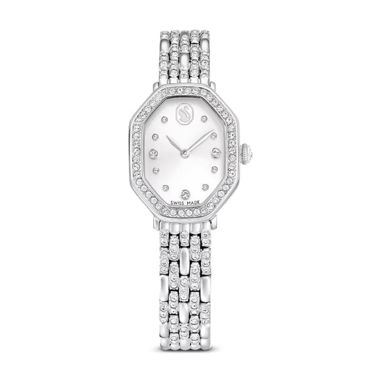 Orologio da donna Swarovski Octagon rodiato con cristalli MISURA UNICA