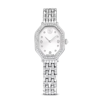 Orologio da donna Swarovski Octagon rodiato con cristalli MISURA UNICA