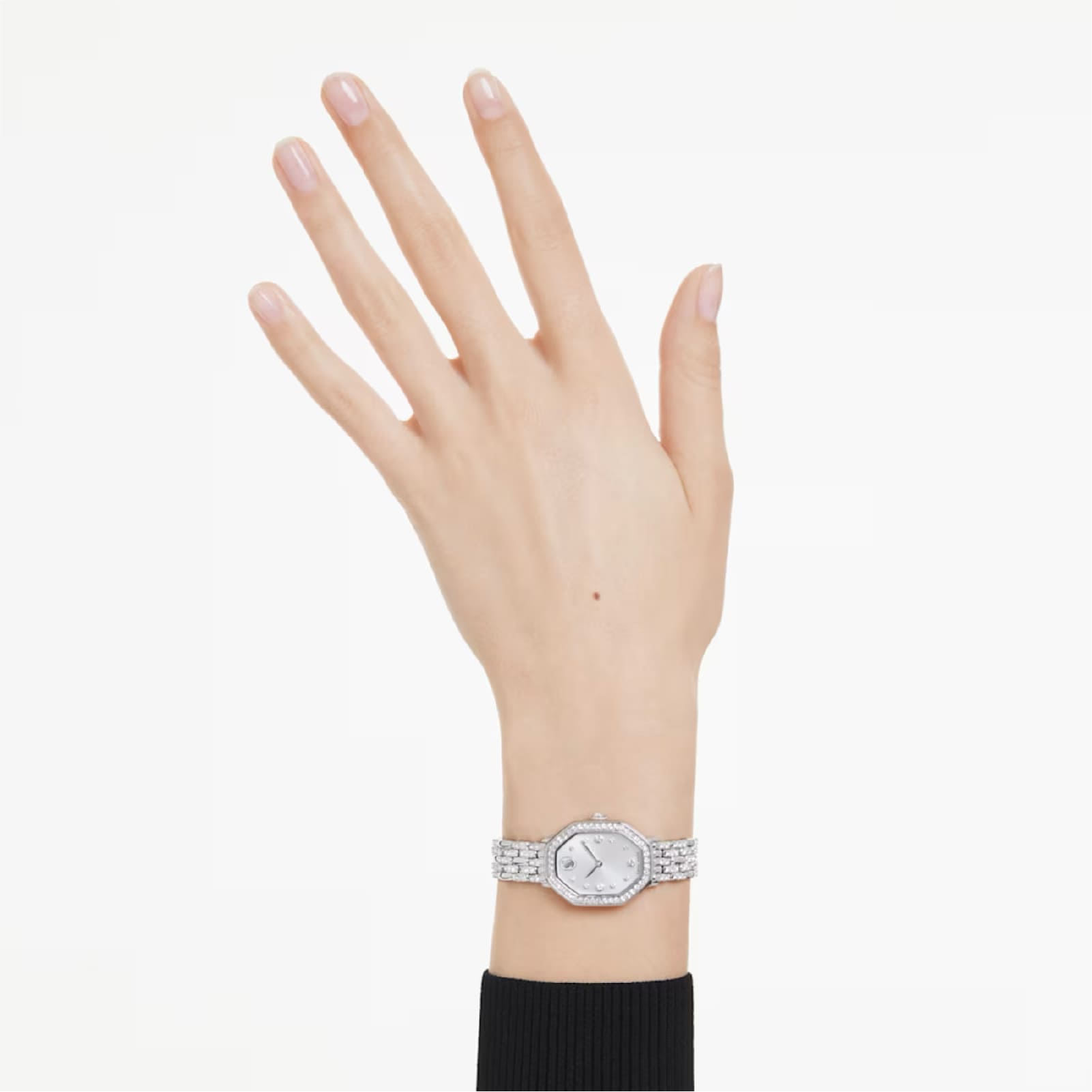 Orologio da donna Swarovski Octagon rodiato con cristalli MISURA UNICA
