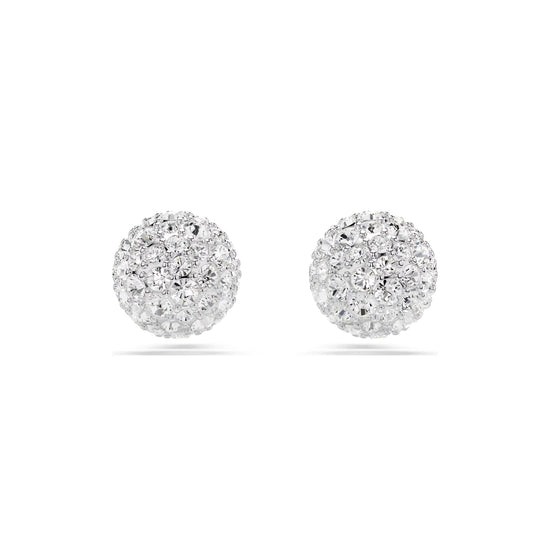 Orecchini a lobo Swarovski placcati rodio con cristalli MISURA UNICA