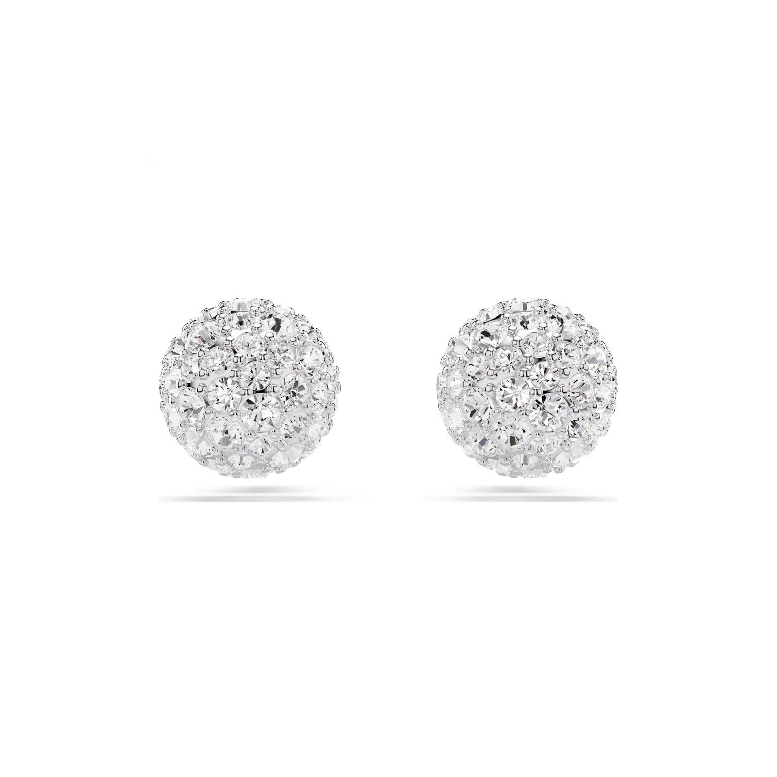 Orecchini a lobo Swarovski placcati rodio con cristalli MISURA UNICA