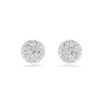 Orecchini a lobo Swarovski placcati rodio con cristalli MISURA UNICA
