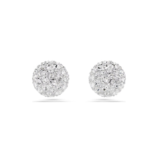 Orecchini a lobo Swarovski placcati rodio con cristalli MISURA UNICA