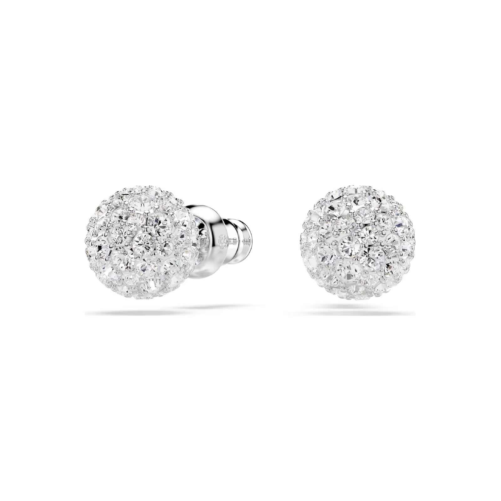 Orecchini a lobo Swarovski placcati rodio con cristalli MISURA UNICA