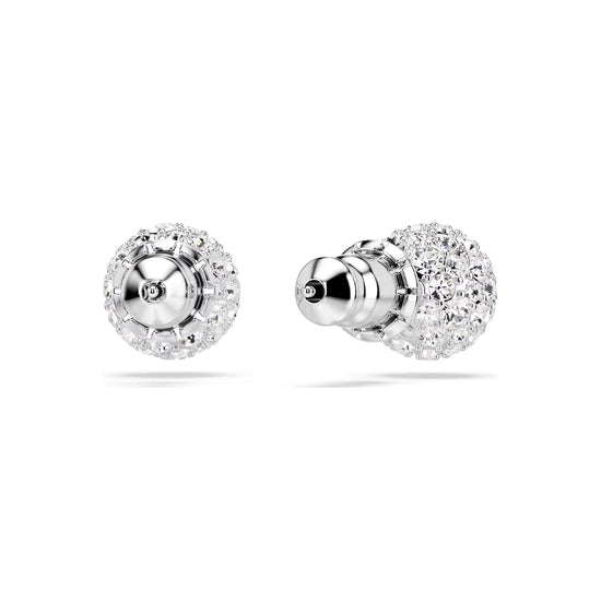 Orecchini a lobo Swarovski placcati rodio con cristalli MISURA UNICA
