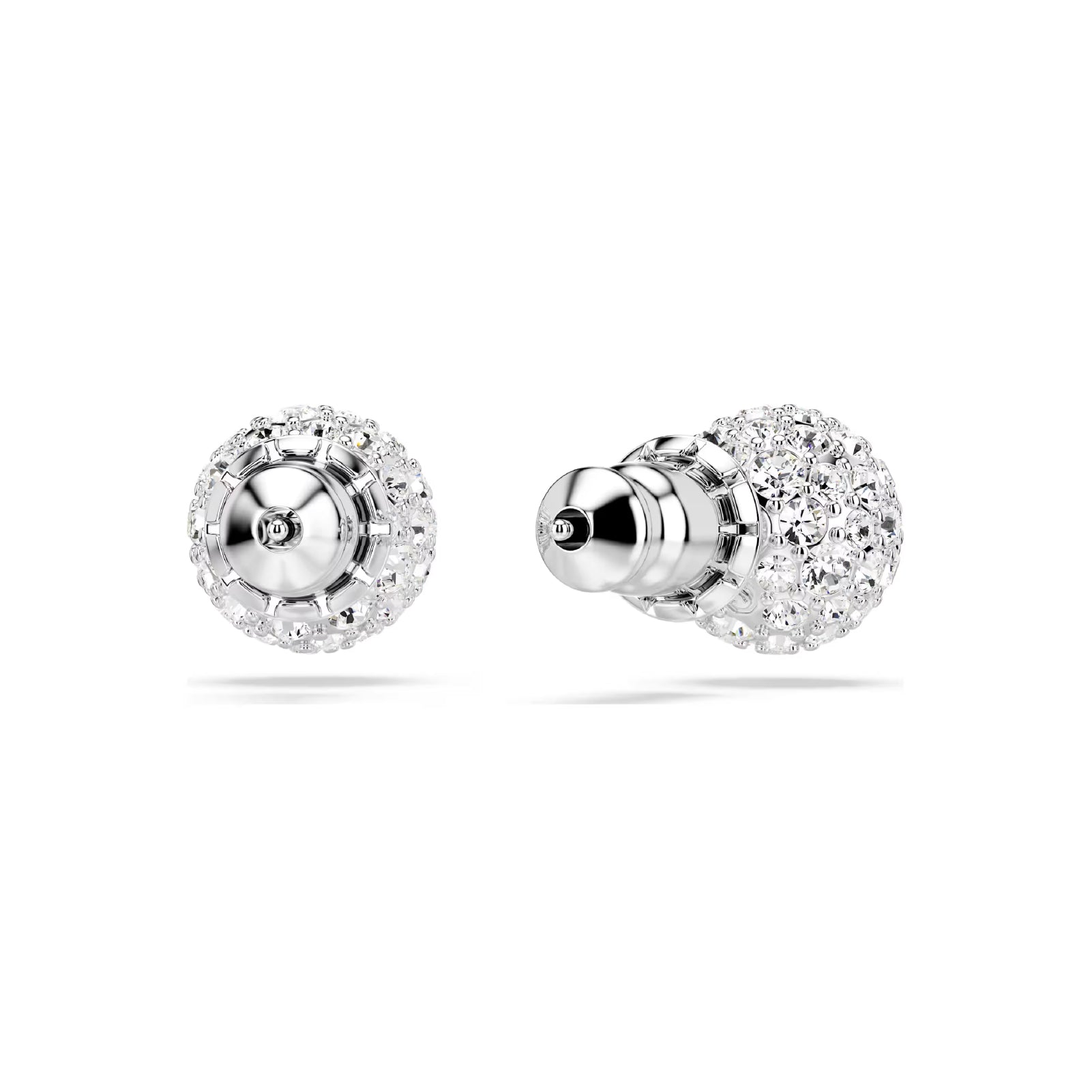 Orecchini a lobo Swarovski placcati rodio con cristalli MISURA UNICA