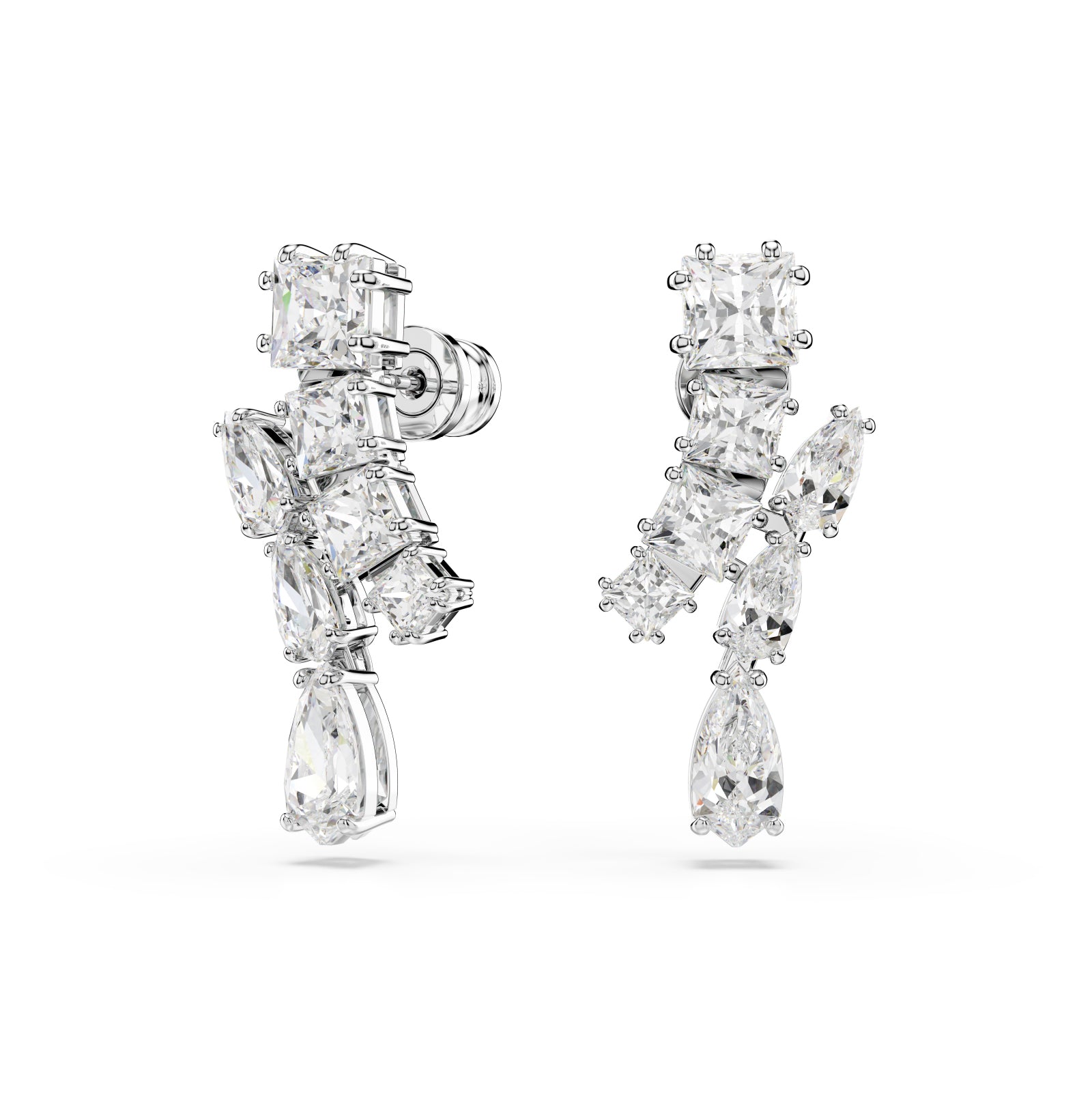 ORECCHINI PENDENTI SWAROVSKI PLACCATI IN RODIO CON ZIRCONI S.5700418
