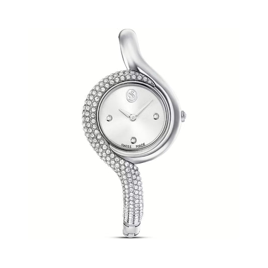 Orologio solo tempo Swarovski rodiato con cristalli bianchi