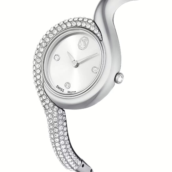 Orologio solo tempo Swarovski rodiato con cristalli bianchi