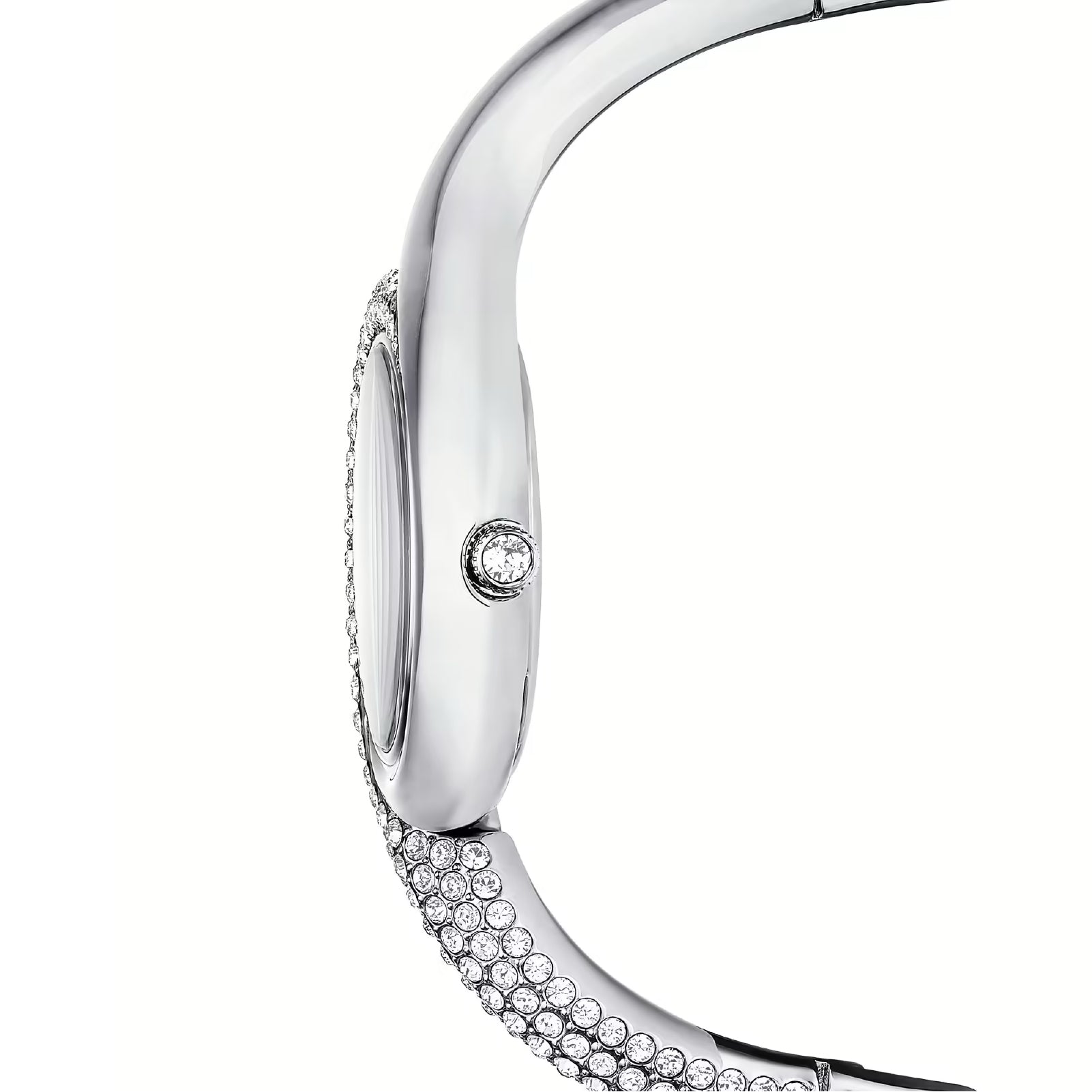 Orologio solo tempo Swarovski rodiato con cristalli bianchi