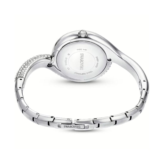 Orologio solo tempo Swarovski rodiato con cristalli bianchi