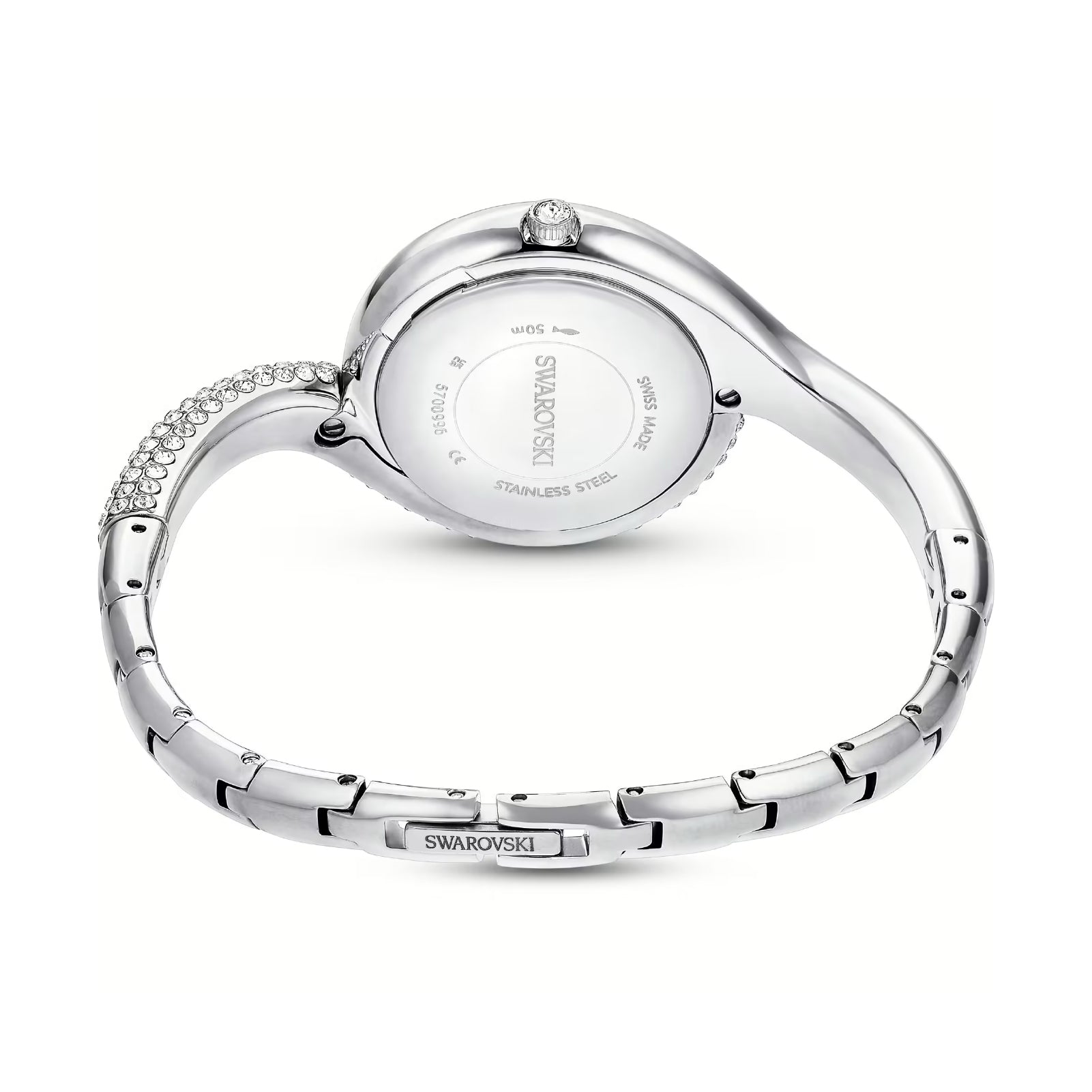 Orologio solo tempo Swarovski rodiato con cristalli bianchi