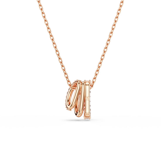 COLLANA CON PENDENTE SWAROVSKI PLACCATA ORO ROSA CON ZIRCONI S.5701494