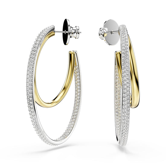 ORECCHINI CERCHIO SWAROVSKI CON MIX DI PLACCATURE E CRISTALLI S.5702400