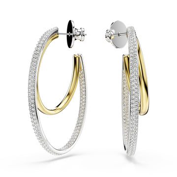 ORECCHINI CERCHIO SWAROVSKI CON MIX DI PLACCATURE E CRISTALLI S.5702400