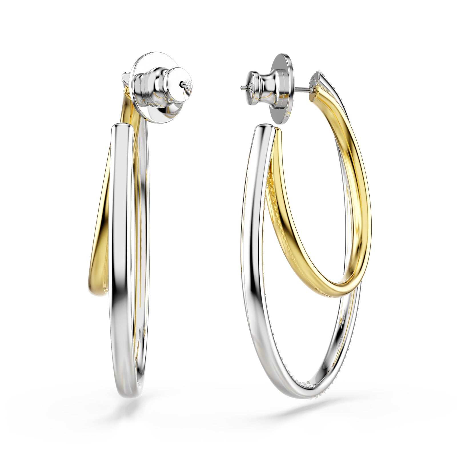 ORECCHINI CERCHIO SWAROVSKI CON MIX DI PLACCATURE E CRISTALLI S.5702400