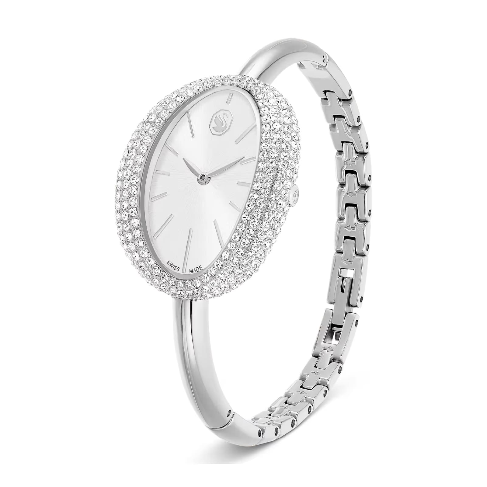 Orologio solo tempo Swarovski Imber cassa ovale e cristalli MISURA UNICA