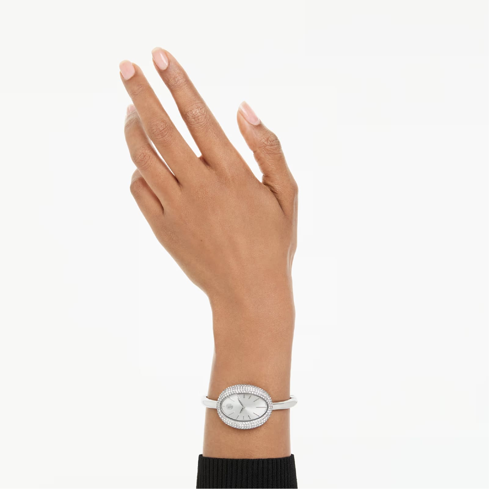 Orologio solo tempo Swarovski Imber cassa ovale e cristalli MISURA UNICA