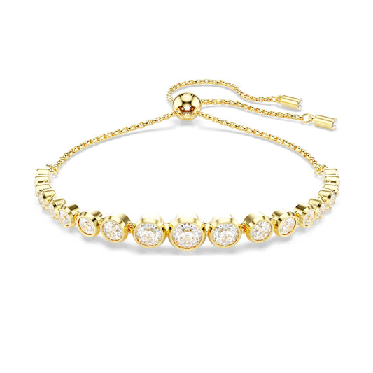 Bracciale tennis donna Swarovski Matrix dorato e cristalli REGOLABILE