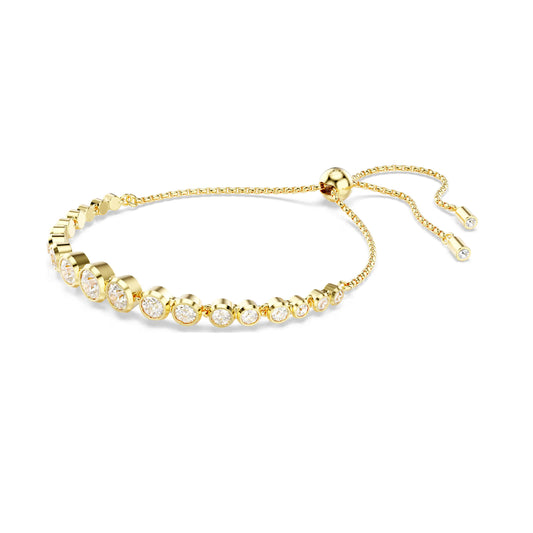Bracciale tennis donna Swarovski Matrix dorato e cristalli REGOLABILE