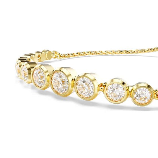 Bracciale tennis donna Swarovski Matrix dorato e cristalli REGOLABILE