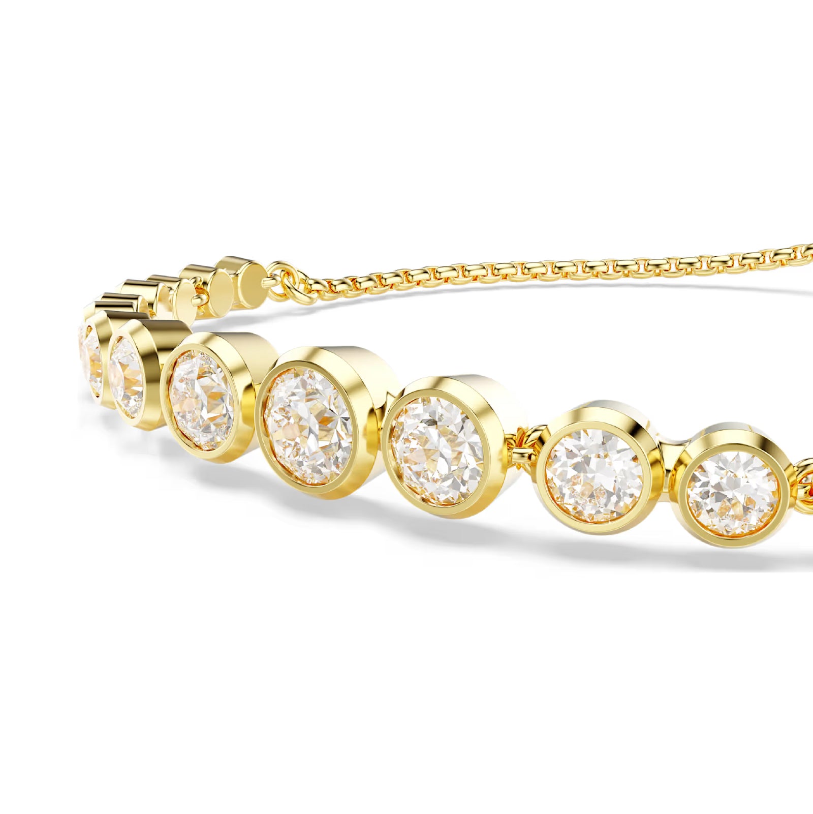 Bracciale tennis donna Swarovski Matrix dorato e cristalli REGOLABILE