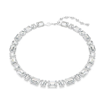 Collana tennis da donna Swarovski rodiato e cristalli bianchi MISURA UNICA