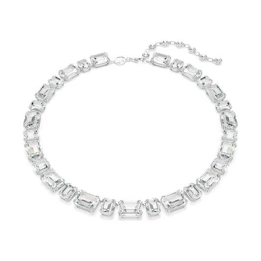 Collana tennis da donna Swarovski rodiato e cristalli bianchi MISURA UNICA