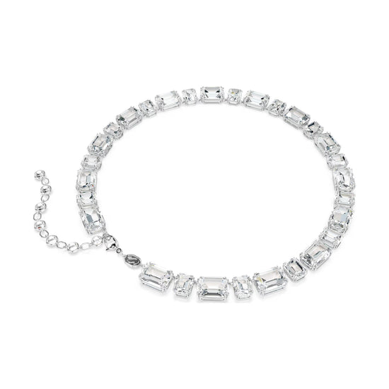 Collana tennis da donna Swarovski rodiato e cristalli bianchi MISURA UNICA