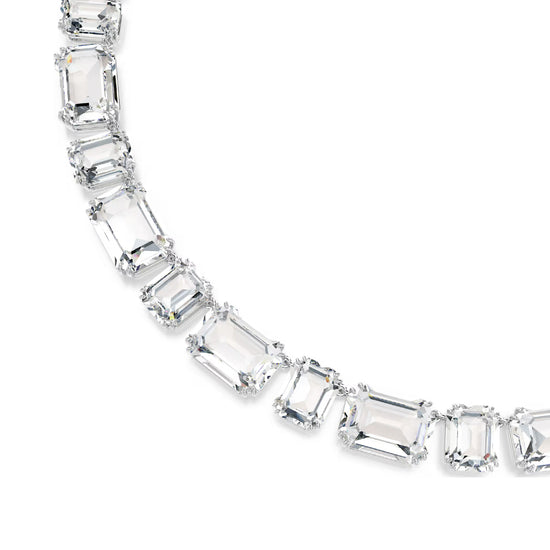 Collana tennis da donna Swarovski rodiato e cristalli bianchi MISURA UNICA