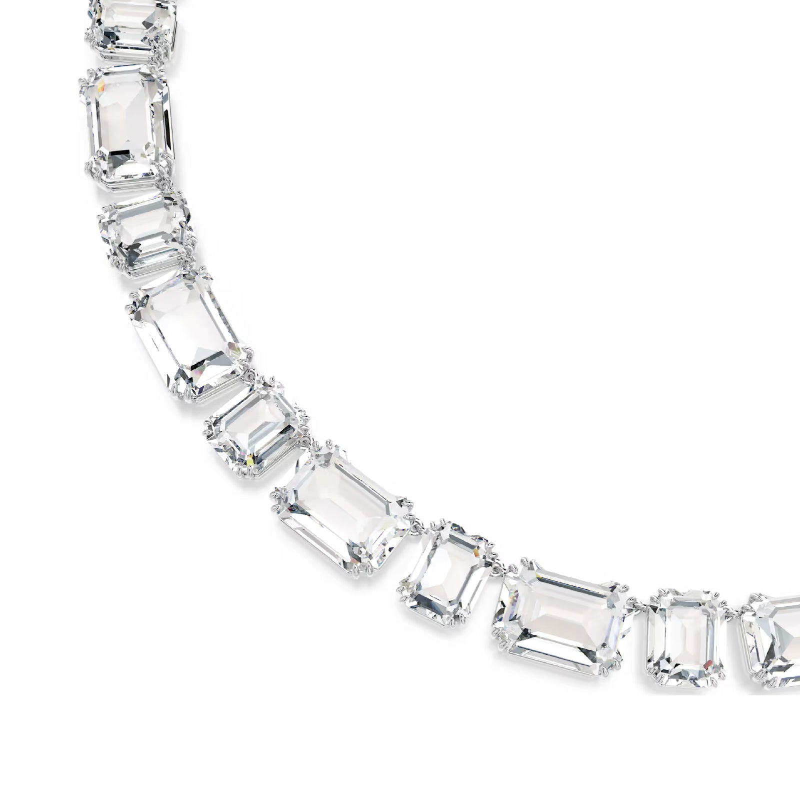 Collana tennis da donna Swarovski rodiato e cristalli bianchi MISURA UNICA