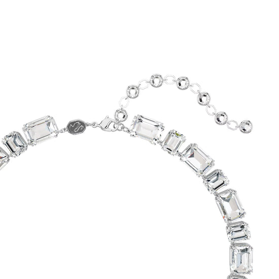 Collana tennis da donna Swarovski rodiato e cristalli bianchi MISURA UNICA