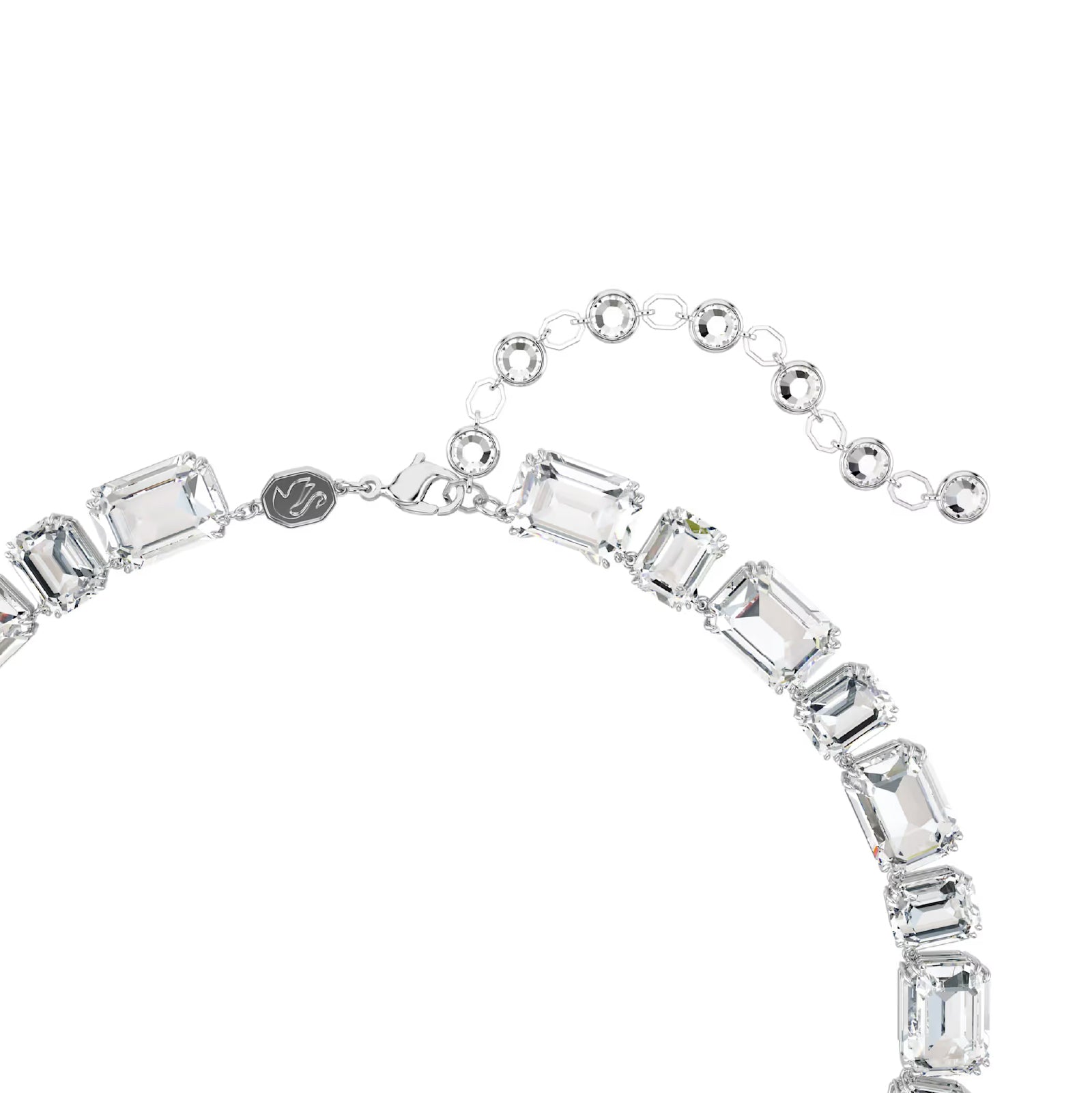 Collana tennis da donna Swarovski rodiato e cristalli bianchi MISURA UNICA