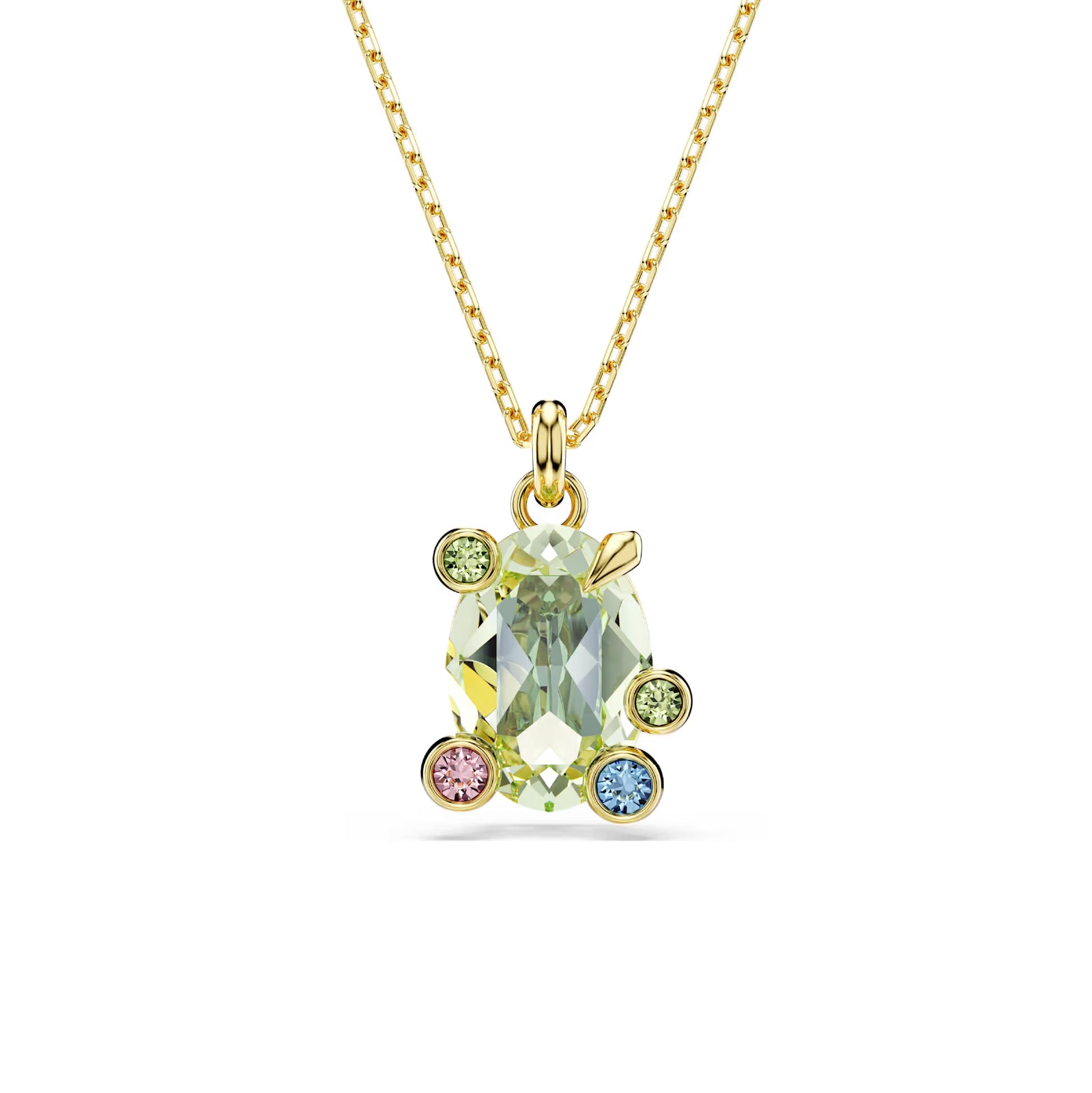 Collana girocollo Swarovski dorato con cristalli colorati MISURA UNICA