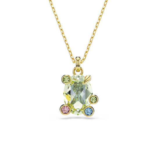 Collana girocollo Swarovski dorato con cristalli colorati MISURA UNICA
