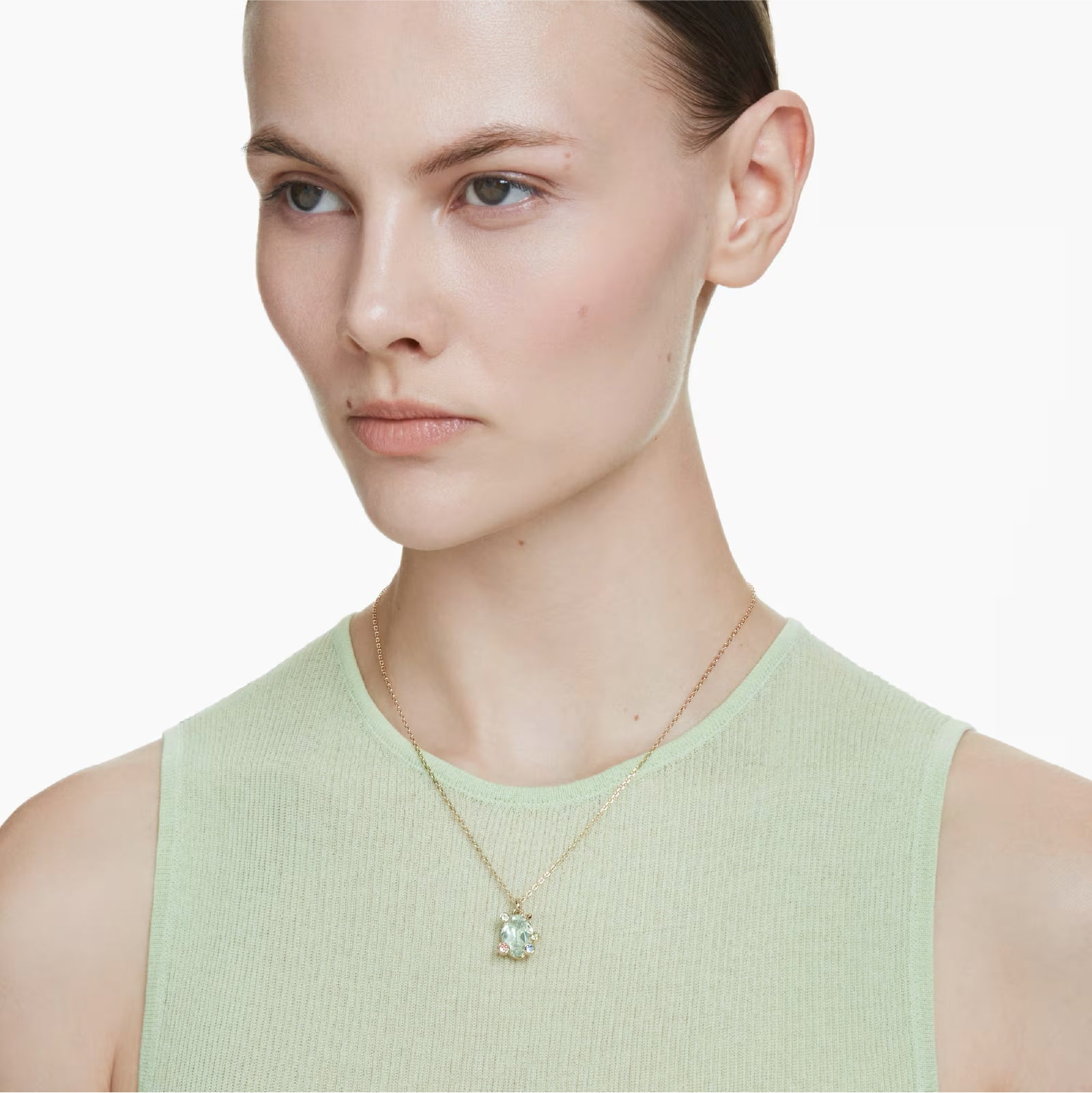 Collana girocollo Swarovski dorato con cristalli colorati MISURA UNICA