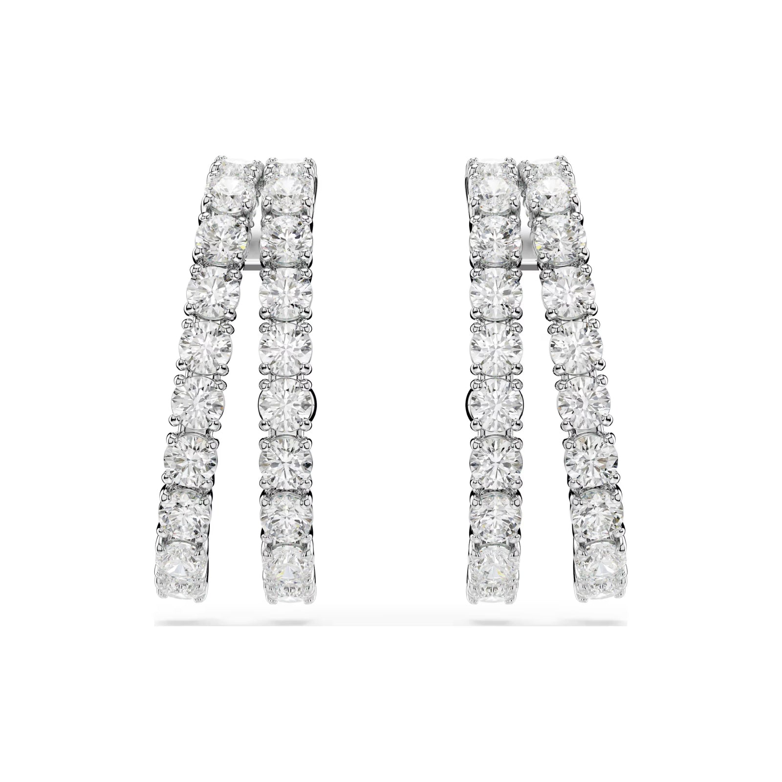 Orecchini da donna Swarovski rodiato con cristalli bianchi MISURA UNICA