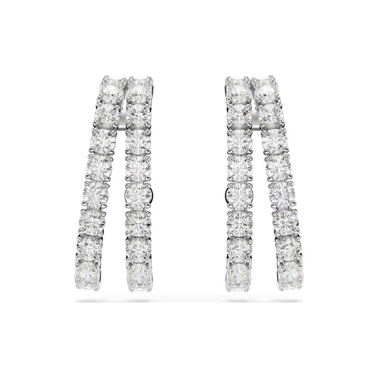 Orecchini da donna Swarovski rodiato con cristalli bianchi MISURA UNICA