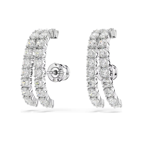 Orecchini da donna Swarovski rodiato con cristalli bianchi MISURA UNICA
