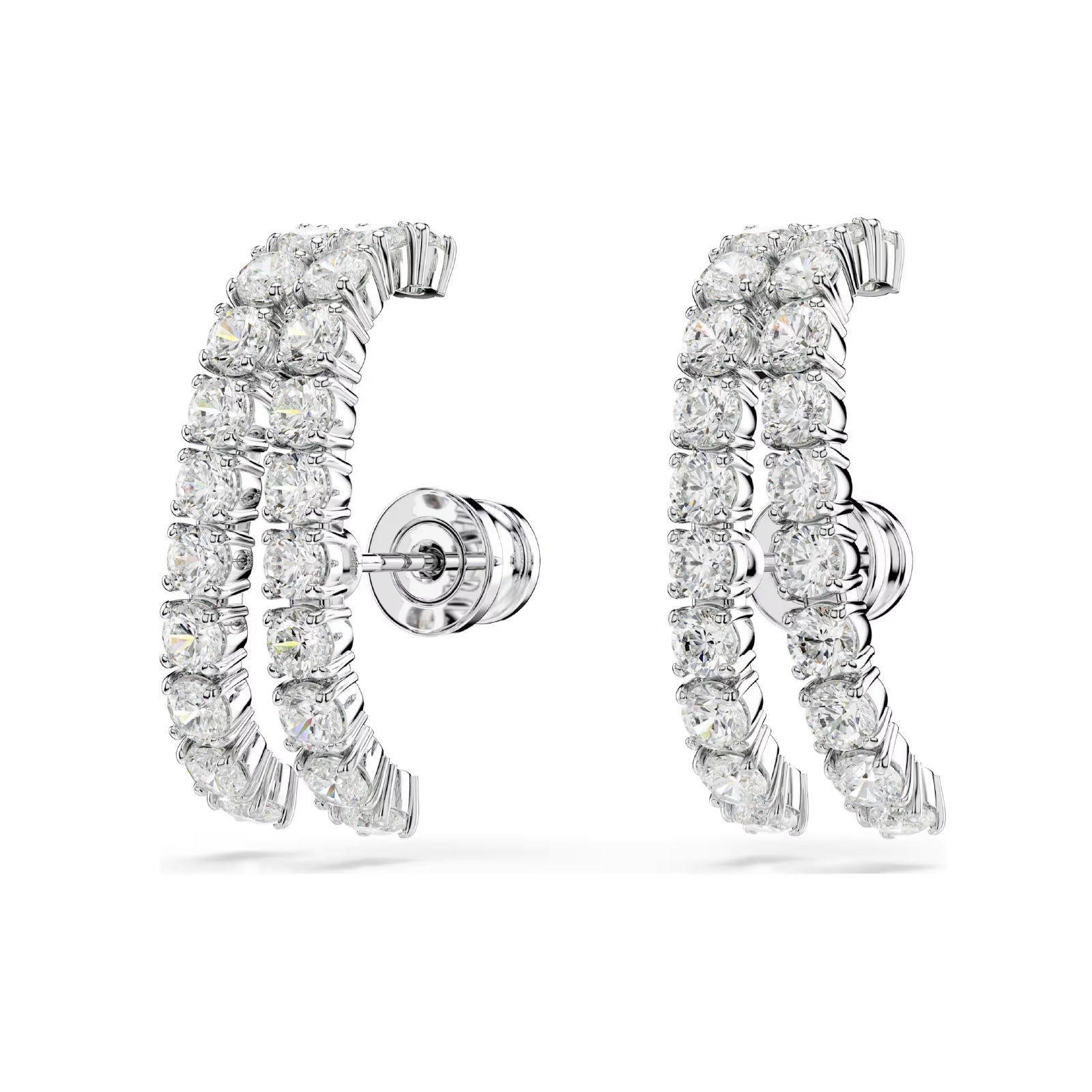 Orecchini da donna Swarovski rodiato con cristalli bianchi MISURA UNICA