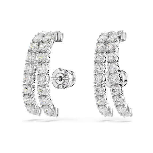Orecchini da donna Swarovski rodiato con cristalli bianchi MISURA UNICA