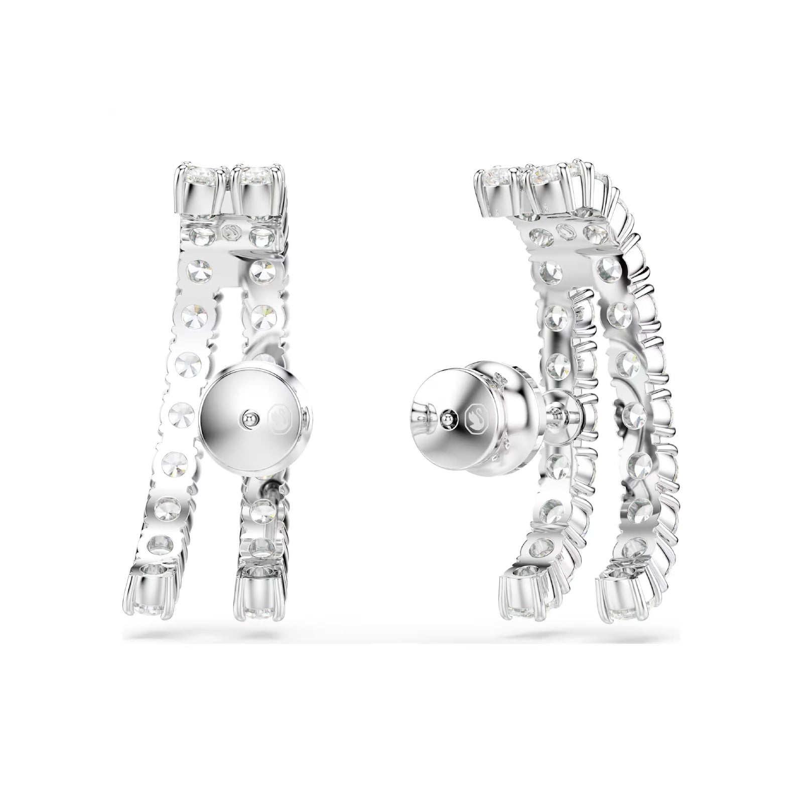 Orecchini da donna Swarovski rodiato con cristalli bianchi MISURA UNICA