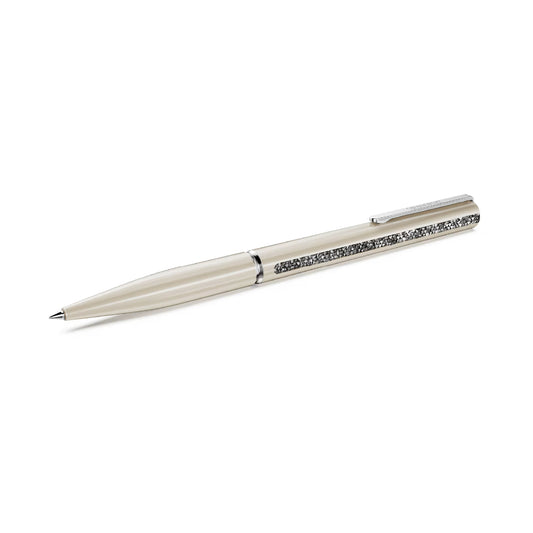 Penna a sfera Swarovski laccata beige con cristalli ai lati MISURA UNICA