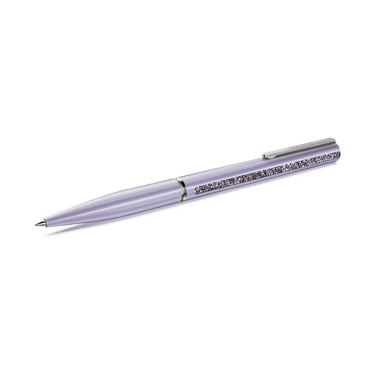 Penna a sfera Swarovski laccata viola con cristalli ai lati MISURA UNICA