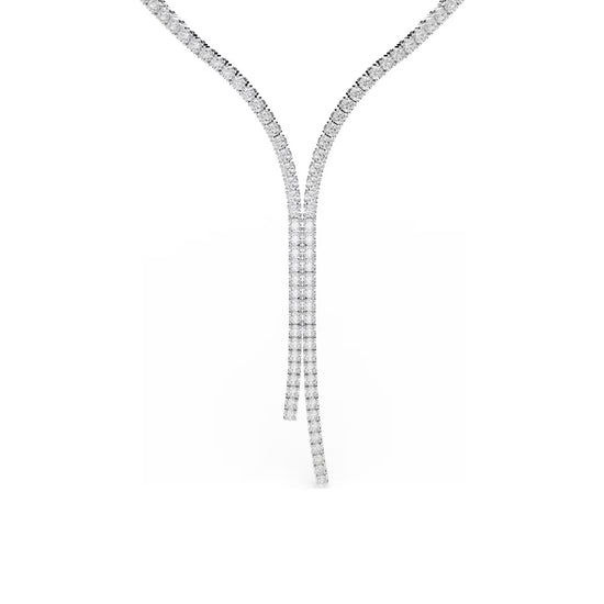 Collana girocollo Swarovski rodiato con cristalli bianchi MISURA UNICA