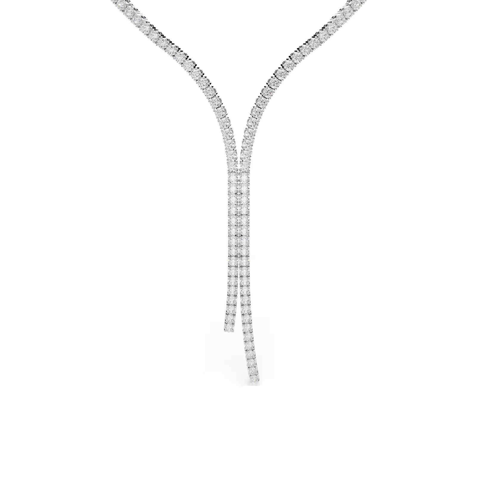 Collana girocollo Swarovski rodiato con cristalli bianchi MISURA UNICA