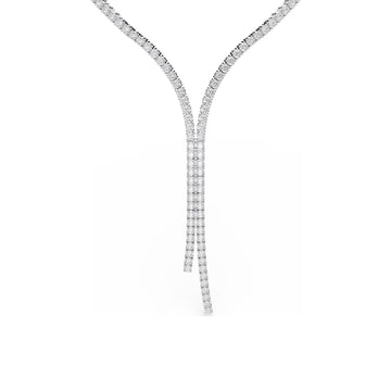 Collana girocollo Swarovski rodiato con cristalli bianchi MISURA UNICA