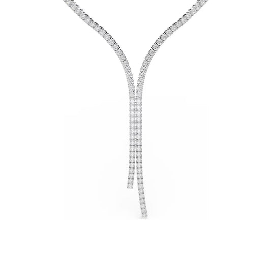 Collana girocollo Swarovski rodiato con cristalli bianchi MISURA UNICA
