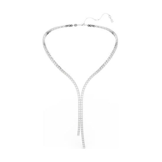 Collana girocollo Swarovski rodiato con cristalli bianchi MISURA UNICA